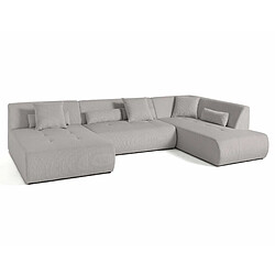 Acheter Lisa Design Onyx - canapé panoramique d'angle droit 7 places - en velours côtelé