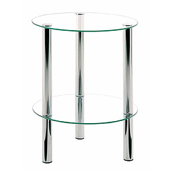 Paris Prix Table d'Appoint Ronde Design Eliot 47cm Transparent 