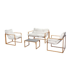 Concept Usine Salon de jardin effet bois RABAT