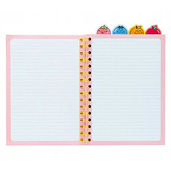 Pusheen Carnet Onglets Fruits Motif 100% Real Cute Format A5 avec Intercalaires Colorés Rose