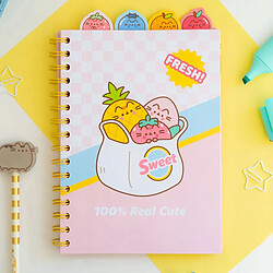 Acheter Pusheen Carnet Onglets Fruits Motif 100% Real Cute Format A5 avec Intercalaires Colorés Rose