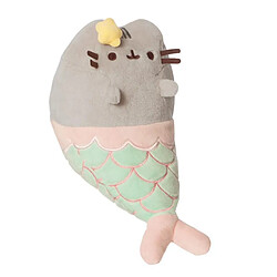 Pusheen Peluche Mascotte de Sirène 19cm avec Étoile et Queue Design Charmant Gris