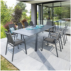 Hesperide Table de jardin extensible Pavane en aluminium - 10 Places
