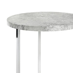 Mes Table d'appoint 45x54 cm en métal gris effet béton - ALMARO