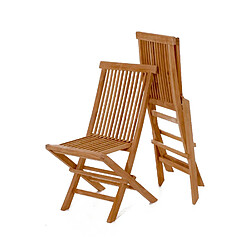 Avis Concept Usine Table rectangulaire 8 chaises et 2 fauteuils en teck huilé LUBOK