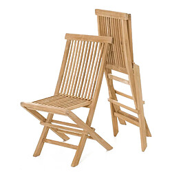 Acheter Concept Usine Salon de jardin teck 12 places table rectangulaire 8 chaises 2 fauteuils KAJANG