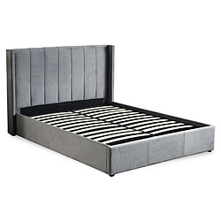 Paris Prix Lit Adulte Sommier Relevable Fady 140x190cm Gris