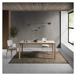 Inside 75 Table repas extensible GEO 6 couverts 120/190x90cm pieds bois plateau chêne