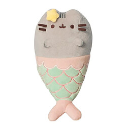 Pusheen Peluche Mascotte de Sirène 19cm avec Étoile et Queue Design Charmant Gris
