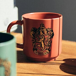 Harry Potter Set 4 Tasses 300 ml en Céramique avec Support Métal Maisons de Poudlard Multicolore pas cher