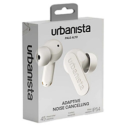 Urbanista Écouteurs TWS Bluetooth 5.3 ANC Adaptatif Modèle Palo Alto Autonomie 45h Blanc pas cher