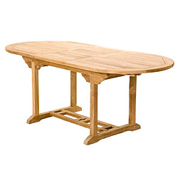 Concept Usine Table de jardin ovale et 4 chaises et 2 fauteuils en teck KAJANG pas cher