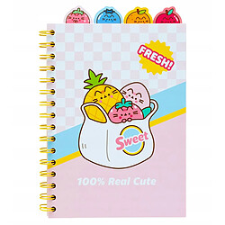 Pusheen Carnet Onglets Fruits Motif 100% Real Cute Format A5 avec Intercalaires Colorés Rose