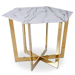 Paris Prix Table de Repas Design Dizazi 120cm Blanc & Or