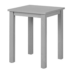 Paris Prix Table d'Appoint en Bois Massif Nina 55cm Gris Laqué