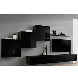 Paris Prix Meuble TV Mural Design Switch X 330cm Noir