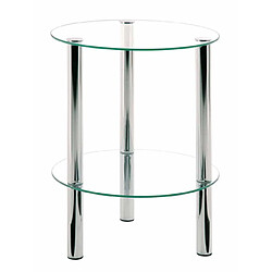 Paris Prix Table d'Appoint Ronde Design Eliot 47cm Transparent