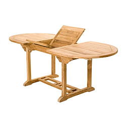 Avis Concept Usine Table de jardin ovale et 6 chaises en teck KAJANG