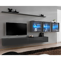 Paris Prix Meuble TV Mural Design Switch XVII 340cm Gris