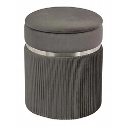 Avis Paris Prix Lot de 2 Tabourets Zora 44cm Gris & Argent
