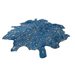 Acheter Paris Prix Tapis Peau de Vache Glam Bleu & Or Entre 2 et 2,6 m2