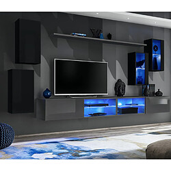 Paris Prix Ensemble Meuble TV Switch XXV 280cm Noir & Gris