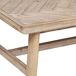 Atmosphera Table Basse en Bois Design Aeris 130cm Beige