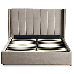 Paris Prix Lit Adulte Sommier Relevable Fady 140x190cm Taupe