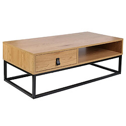 Paris Prix Table Basse Bois & Métal Abbott 100cm Naturel