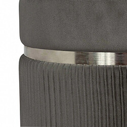Paris Prix Lot de 2 Tabourets Zora 44cm Gris & Argent pas cher