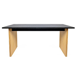 Paris Prix Table à Manger Design en Bois Stripe 160cm Noir