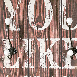 Avis Mes Portemanteau mural 45x12x100 cm décor bois vintage