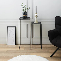 Acheter Paris Prix Lot de 2 Sellettes Gigognes Déco Havana 90cm Noir