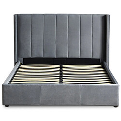 Paris Prix Lit Adulte Sommier Relevable Fady 160x200cm Gris