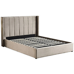 Paris Prix Lit Adulte Sommier Relevable Fady 140x190cm Taupe
