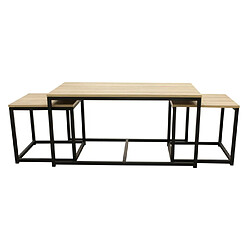 Paris Prix Lot de 3 Tables Basses Seattle 90cm Naturel