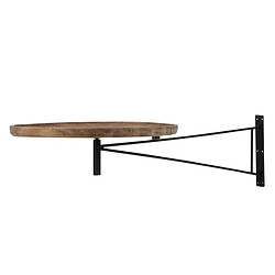 Paris Prix Table Murale Pivotante Ronde Lounge 80cm Noir