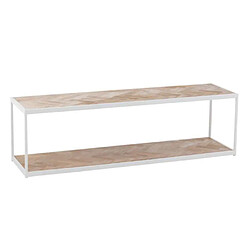 Paris Prix Table Basse 2 Niveaux Miraza 150cm Naturel & Blanc