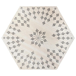 Atmosphera Table à Café Octogonale en Métal Etnik 40cm Noir