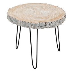 Paris Prix Table d'Appoint Gigogne Albo 58cm Gris & Naturel