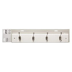 Avis Five Simply Smart Patère en Bois & Métal 4 Têtes 42cm Blanc