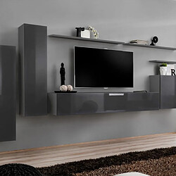 Paris Prix Meuble TV Mural Design Switch I 330cm Gris