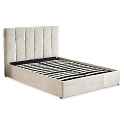 Paris Prix Lit Adulte Sommier Relevable Birma 140x190cm Beige