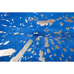 Avis Paris Prix Tapis Peau de Vache Glam Bleu & Or Entre 2 et 2,6 m2