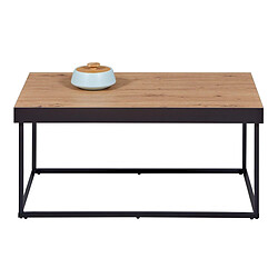 Acheter Mes Table basse 90x55x40 cm décor chêne et noir