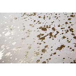 Avis Paris Prix Tapis Peau de Vache Glam Ivoire & Or Entre 1,35 et 1,65 m2