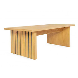 Paris Prix Table Basse Design en Bois Stripe 120cm Naturel