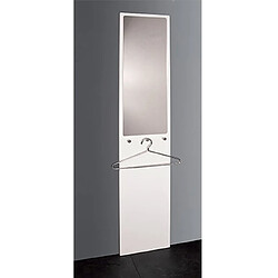 Mes Portemanteau avec miroir 35x7x190 cm blanc 