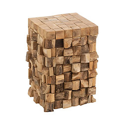 Mes Table d'appoint carrée 30x30x45 cm en teck naturel