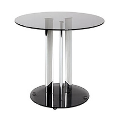 Mes Table d'appoint 59x57 cm en métal et verre trempé